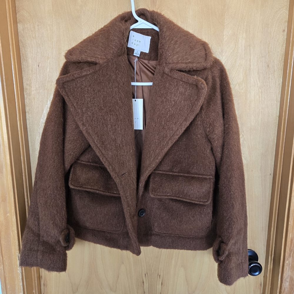 A New Day Brown Wool Blend Women's Jacket